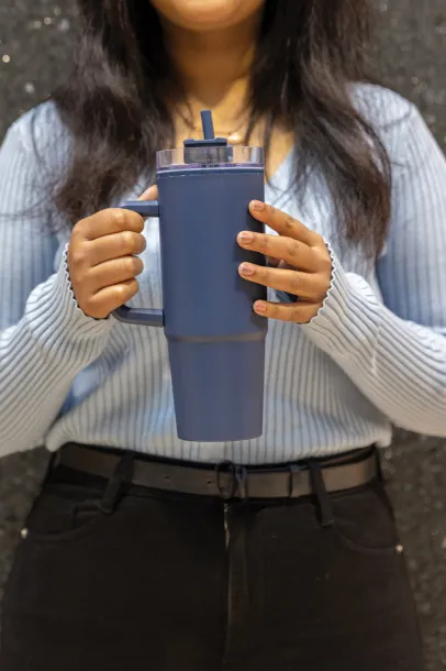  Tana RCS recyled plastic tumbler with handle 900ML - XD Collection blue 