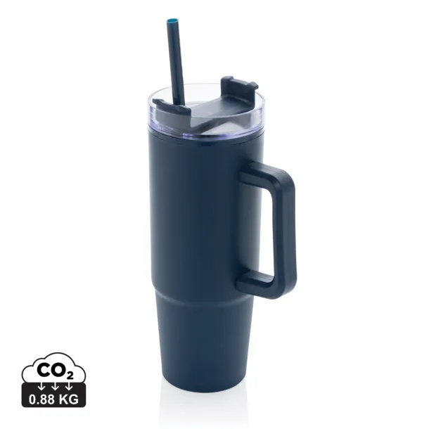  Tana RCS recyled plastic tumbler with handle 900ML - XD Collection blue 