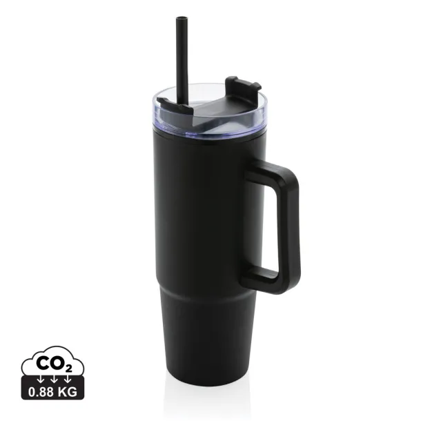  Tana RCS recyled plastic tumbler with handle 900ML - XD Collection Black 