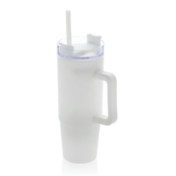  Tana RCS recyled plastic tumbler with handle 900ML - XD Collection White 