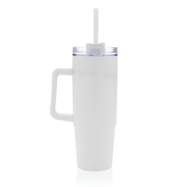  Tana RCS recyled plastic tumbler with handle 900ML - XD Collection White 