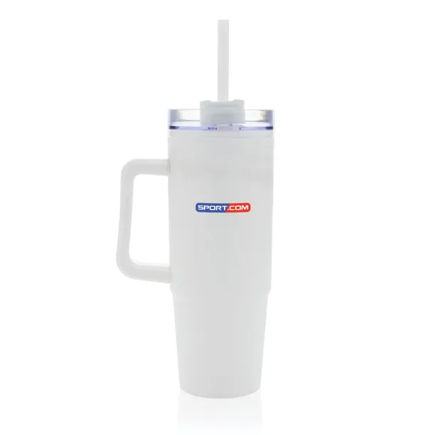  Tana RCS recyled plastic tumbler with handle 900ML - XD Collection White 