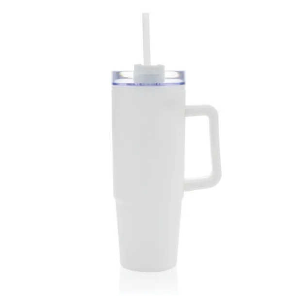  Tana RCS recyled plastic tumbler with handle 900ML - XD Collection White 