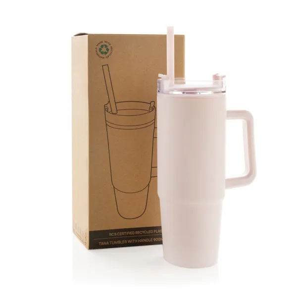  Tana RCS recyled plastic tumbler with handle 900ML - XD Collection pink 