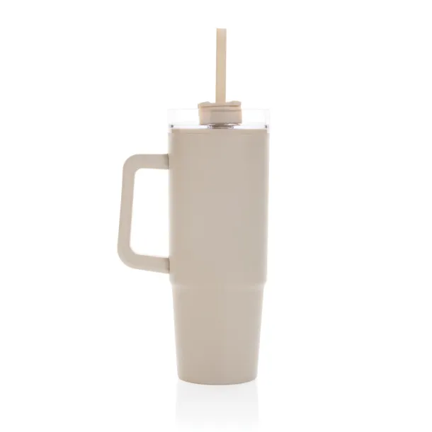  Tana RCS recyled plastic tumbler with handle 900ML - XD Collection beige 