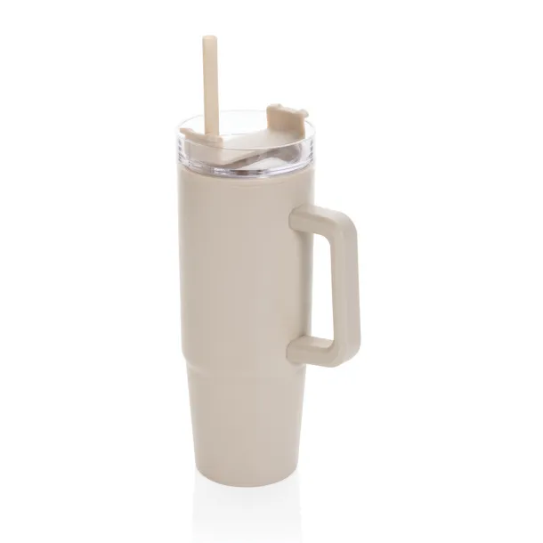  Tana RCS recyled plastic tumbler with handle 900ML - XD Collection beige 