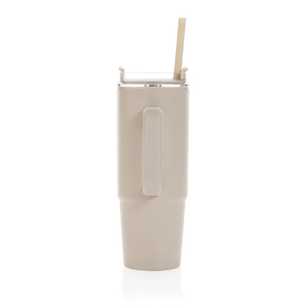  Tana RCS recyled plastic tumbler with handle 900ML - XD Collection beige 