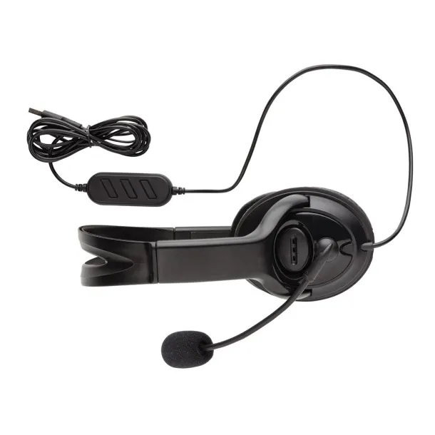  Over ear wired work headset - XD Collection Black 