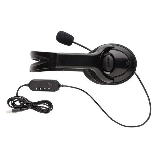  Over ear wired work headset - XD Collection Black 