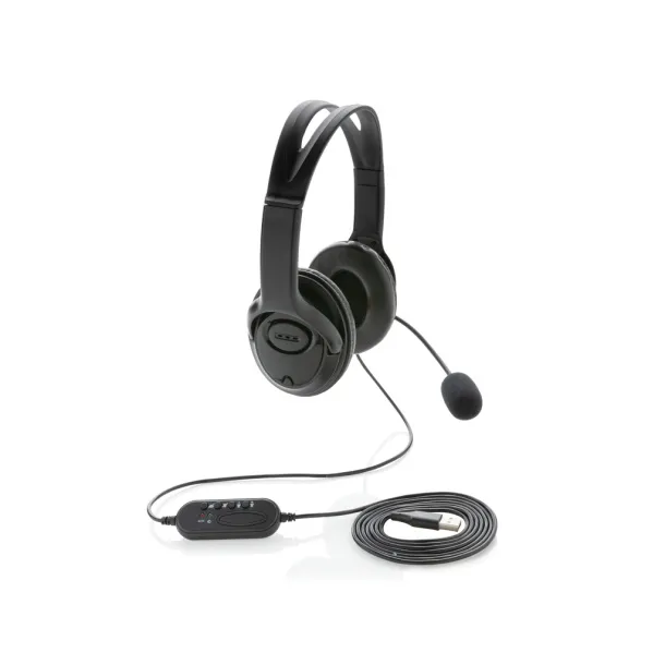  Over ear wired work headset - XD Collection Black 