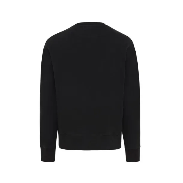  Iqoniq Kruger unisex opušteni pulover od recikliranog pamuka, 340 g/m² - iqoniq Crna