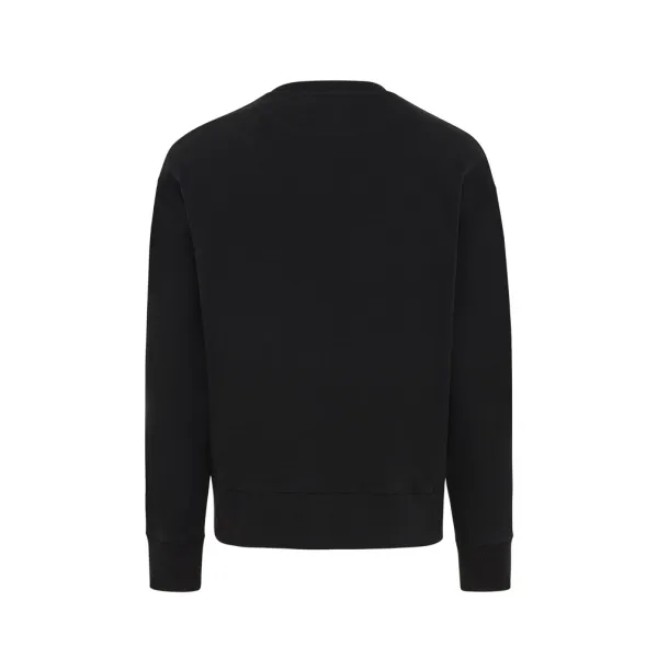 Iqoniq Kruger unisex opušteni pulover od recikliranog pamuka, 340 g/m² - iqoniq Crna