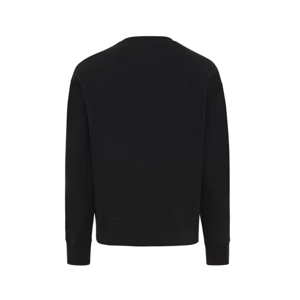  Iqoniq Kruger unisex opušteni pulover od recikliranog pamuka, 340 g/m² - iqoniq Crna
