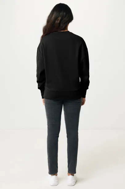  Iqoniq Kruger unisex opušteni pulover od recikliranog pamuka, 340 g/m² - iqoniq Crna