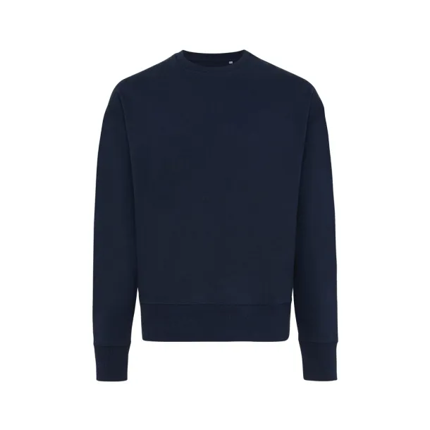  Iqoniq Kruger unisex opušteni pulover od recikliranog pamuka, 340 g/m² - iqoniq navy