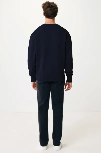  Iqoniq Kruger unisex opušteni pulover od recikliranog pamuka, 340 g/m² - iqoniq navy