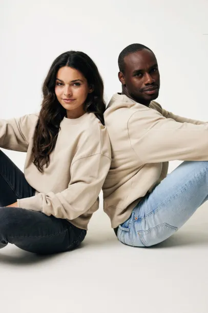  Iqoniq Kruger unisex opušteni pulover od recikliranog pamuka, 340 g/m² - iqoniq desert
