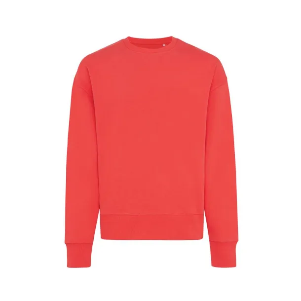  Iqoniq Kruger unisex opušteni pulover od recikliranog pamuka, 340 g/m² - iqoniq luscious red