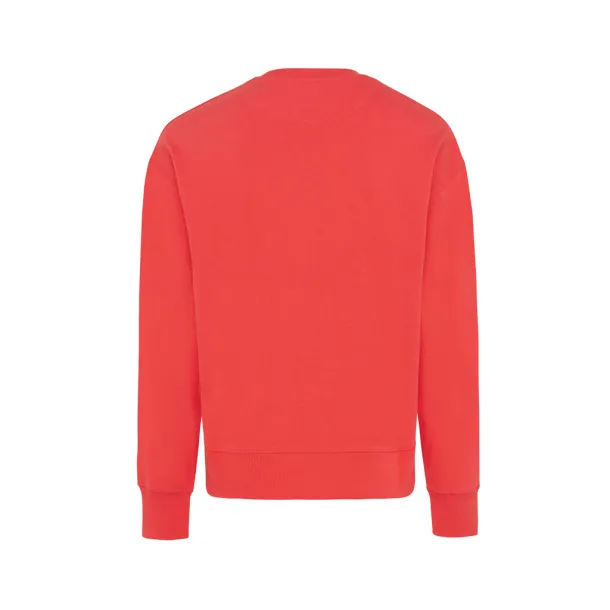  Iqoniq Kruger unisex opušteni pulover od recikliranog pamuka, 340 g/m² - iqoniq luscious red