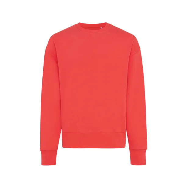  Iqoniq Kruger unisex opušteni pulover od recikliranog pamuka, 340 g/m² - iqoniq luscious red