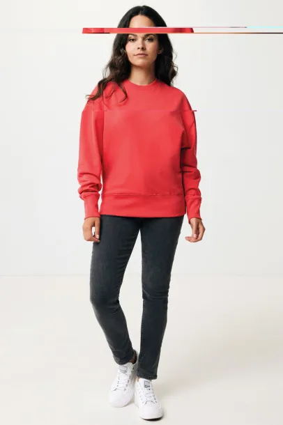  Iqoniq Kruger unisex opušteni pulover od recikliranog pamuka, 340 g/m² - iqoniq luscious red