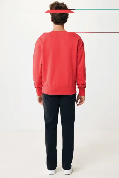  Iqoniq Kruger unisex opušteni pulover od recikliranog pamuka, 340 g/m² - iqoniq luscious red