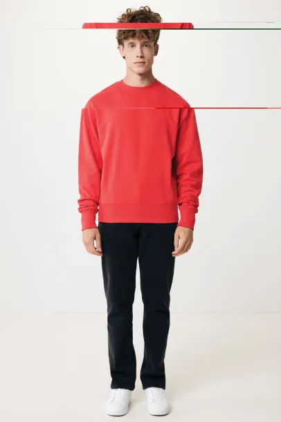 Iqoniq Kruger unisex opušteni pulover od recikliranog pamuka, 340 g/m² - iqoniq luscious red