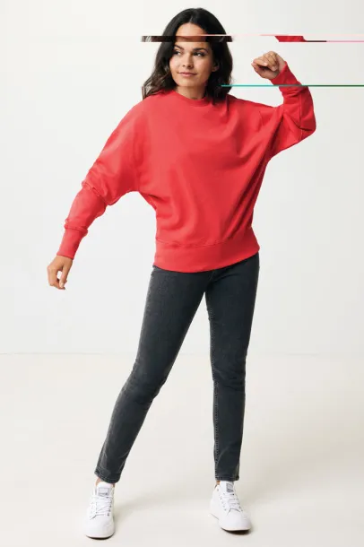  Iqoniq Kruger unisex relaxed recycled cotton crew neck - iqoniq luscious red