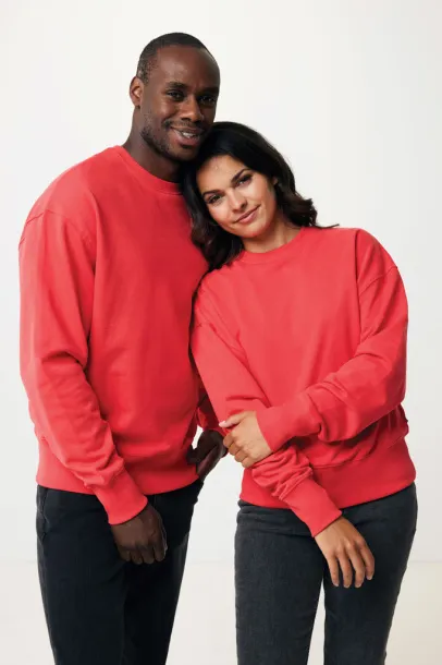  Iqoniq Kruger unisex opušteni pulover od recikliranog pamuka, 340 g/m² - iqoniq luscious red