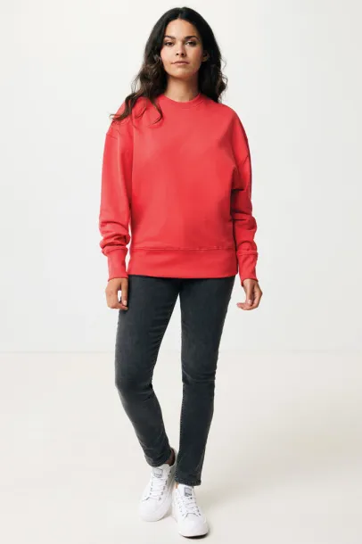  Iqoniq Kruger unisex opušteni pulover od recikliranog pamuka, 340 g/m² - iqoniq luscious red