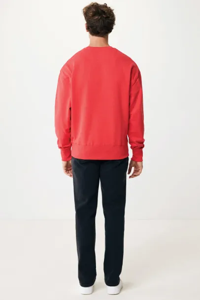  Iqoniq Kruger unisex opušteni pulover od recikliranog pamuka, 340 g/m² - iqoniq luscious red