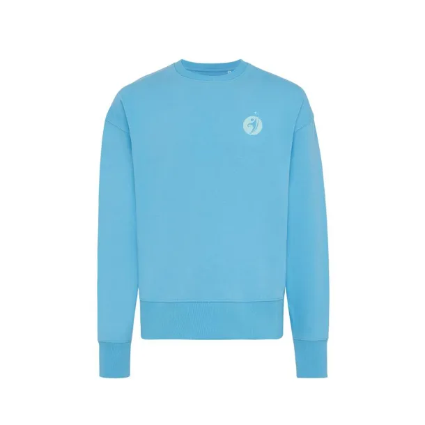  Iqoniq Kruger unisex opušteni pulover od recikliranog pamuka, 340 g/m² - iqoniq tranquil blue