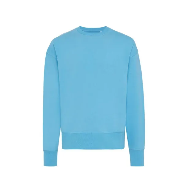  Iqoniq Kruger unisex opušteni pulover od recikliranog pamuka, 340 g/m² - iqoniq tranquil blue