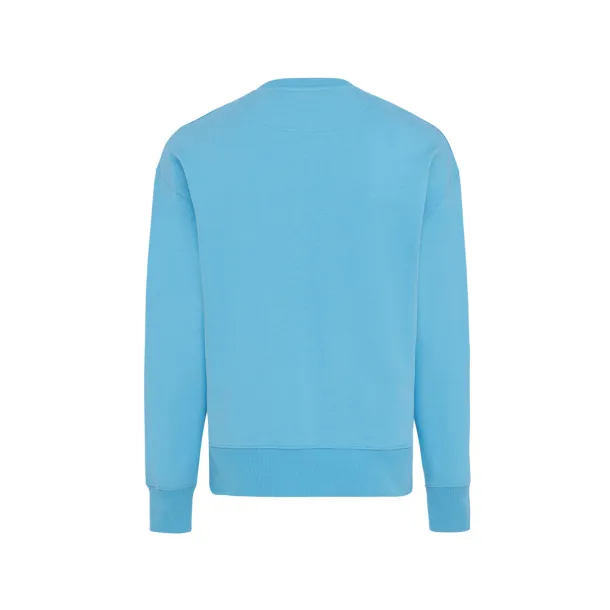  Iqoniq Kruger unisex opušteni pulover od recikliranog pamuka, 340 g/m² - iqoniq tranquil blue