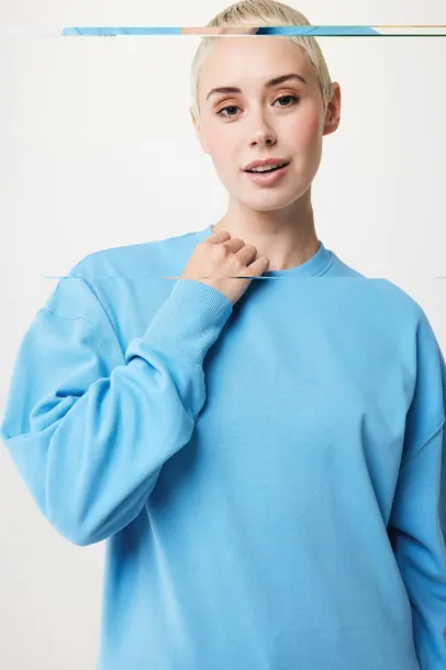  Iqoniq Kruger unisex opušteni pulover od recikliranog pamuka, 340 g/m² - iqoniq tranquil blue