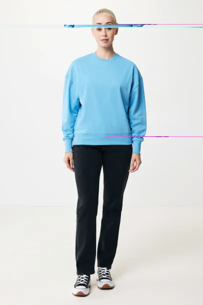  Iqoniq Kruger unisex opušteni pulover od recikliranog pamuka, 340 g/m² - iqoniq tranquil blue