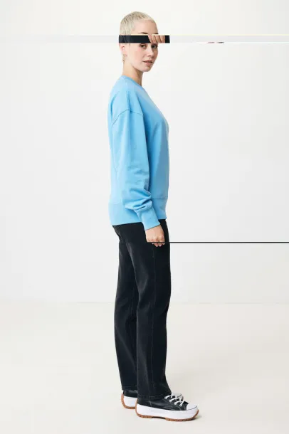  Iqoniq Kruger unisex opušteni pulover od recikliranog pamuka, 340 g/m² - iqoniq tranquil blue