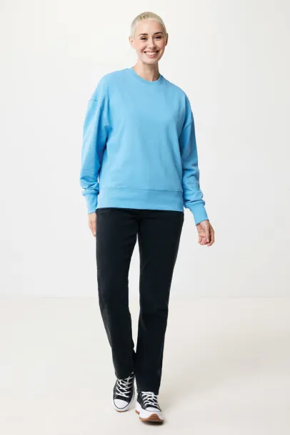  Iqoniq Kruger unisex opušteni pulover od recikliranog pamuka, 340 g/m² - iqoniq tranquil blue