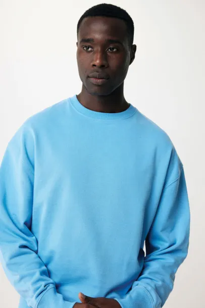  Iqoniq Kruger unisex relaxed recycled cotton crew neck - iqoniq tranquil blue