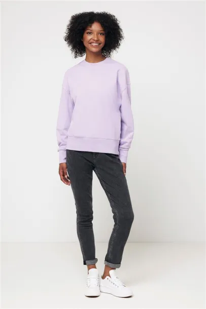  Iqoniq Kruger unisex opušteni pulover od recikliranog pamuka, 340 g/m² - iqoniq Lavanda