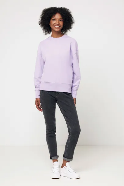  Iqoniq Kruger unisex opušteni pulover od recikliranog pamuka, 340 g/m² - iqoniq Lavanda