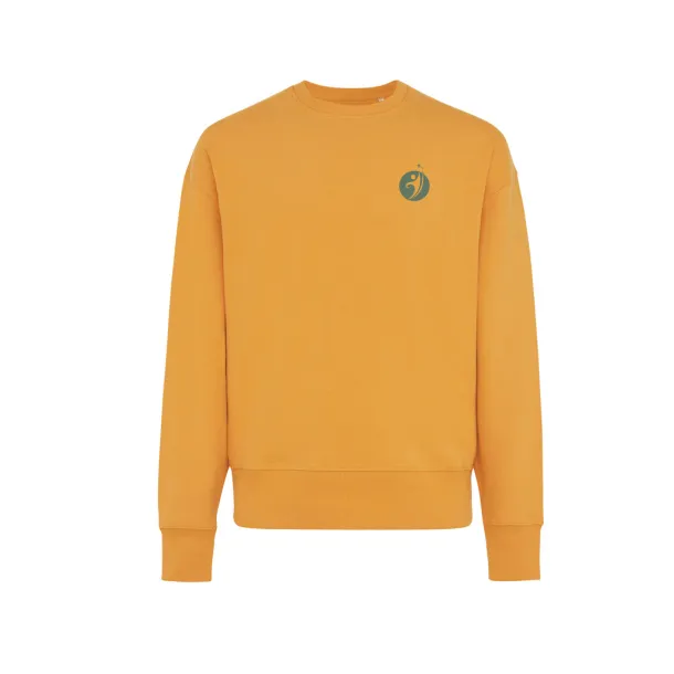  Iqoniq Kruger unisex relaxed recycled cotton crew neck - iqoniq sundial orange 