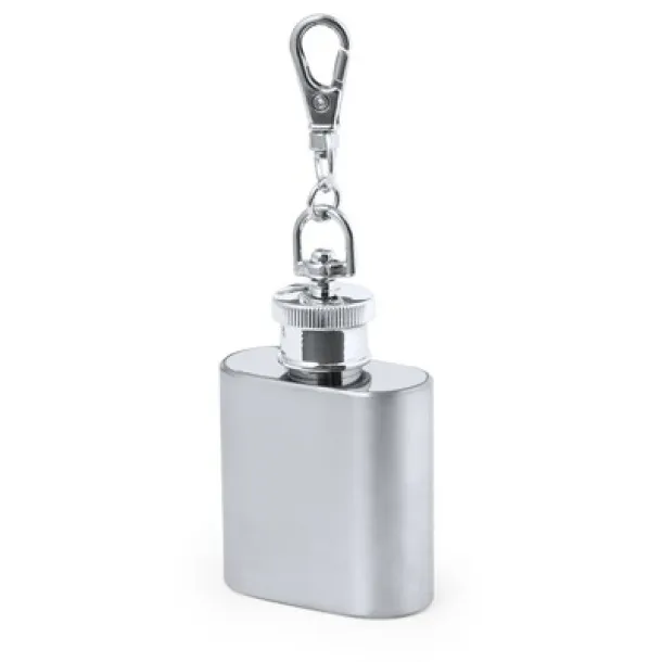  Keyring, hip flask 30 ml silver