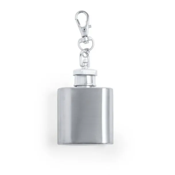  Keyring, hip flask 30 ml silver