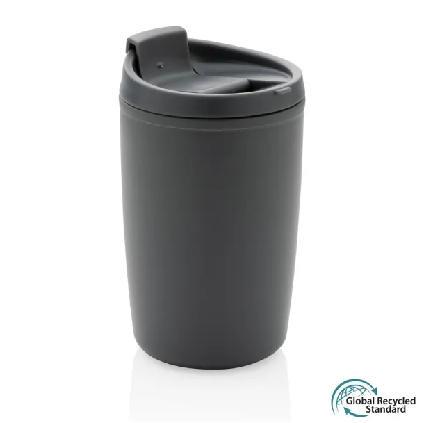  GRS čaša od recikliranog PP-a s poklopcem na preklop, 300 ml - XD Collection Antracit