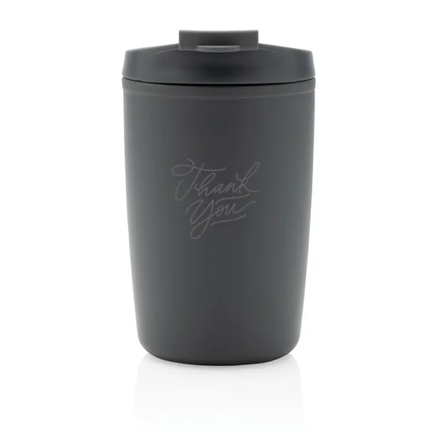  GRS čaša od recikliranog PP-a s poklopcem na preklop, 300 ml - XD Collection Antracit
