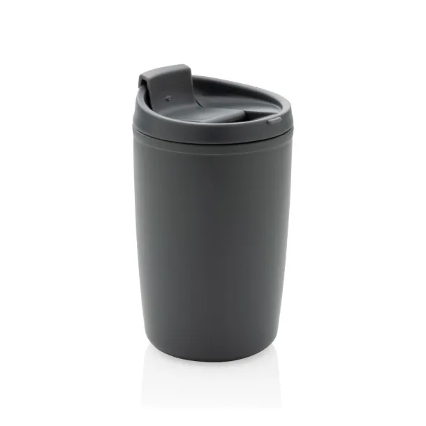  GRS čaša od recikliranog PP-a s poklopcem na preklop, 300 ml - XD Collection Antracit