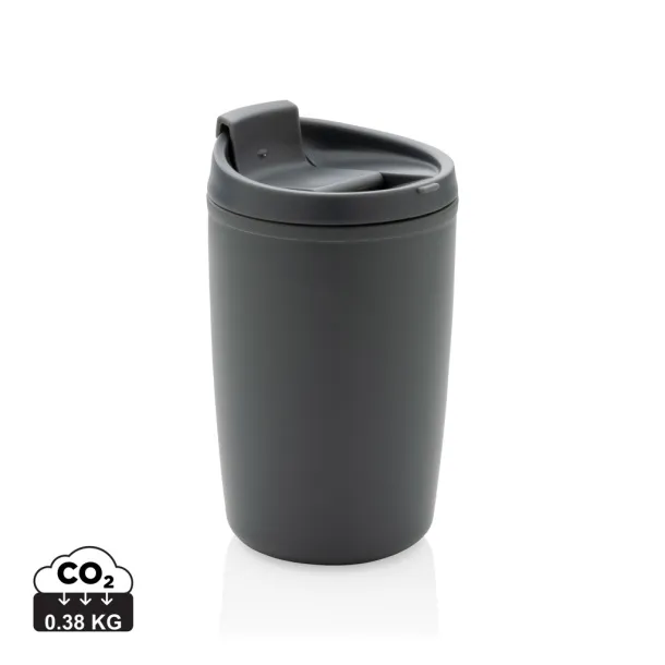 GRS čaša od recikliranog PP-a s poklopcem na preklop, 300 ml - XD Collection Antracit