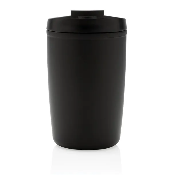  GRS čaša od recikliranog PP-a s poklopcem na preklop, 300 ml - XD Collection Crna
