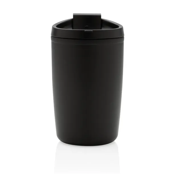  GRS čaša od recikliranog PP-a s poklopcem na preklop, 300 ml - XD Collection Crna